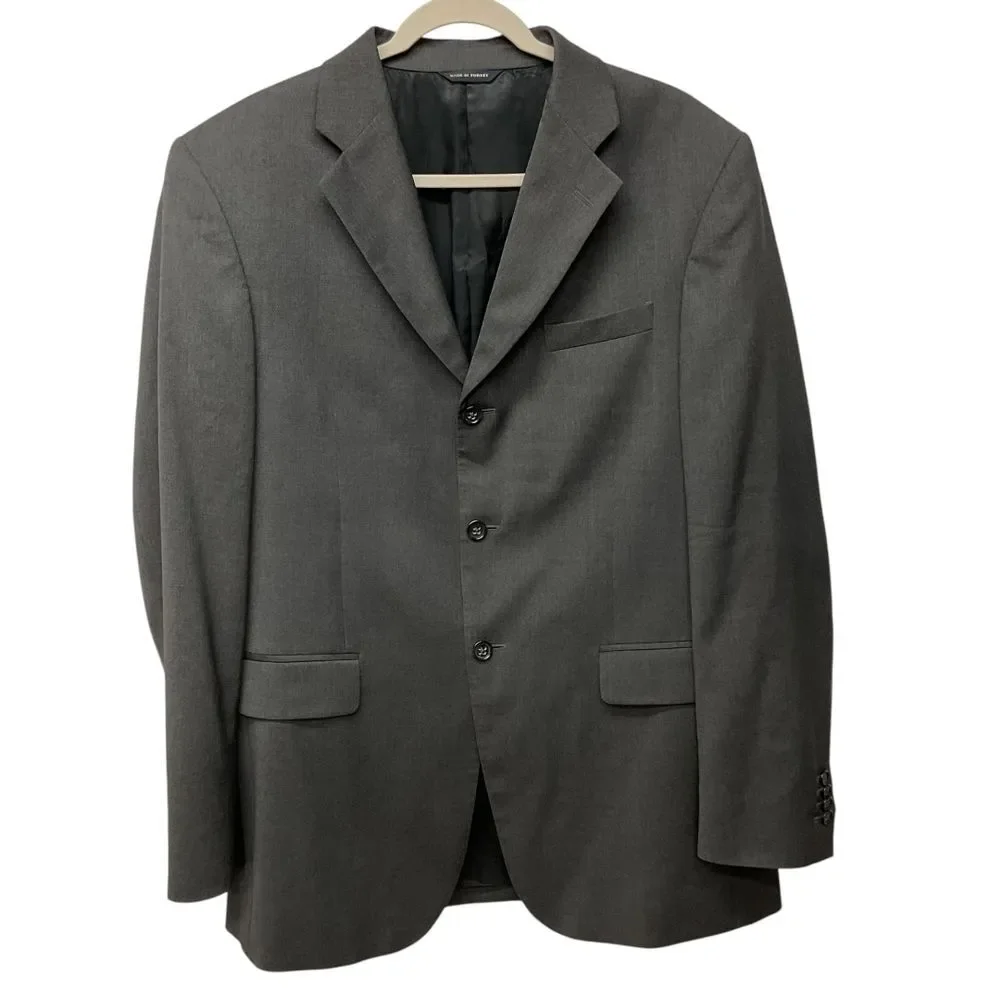 Banana Republic Modern Wool Sport Coat Blazer Jacket Size 42R Gray Business Work